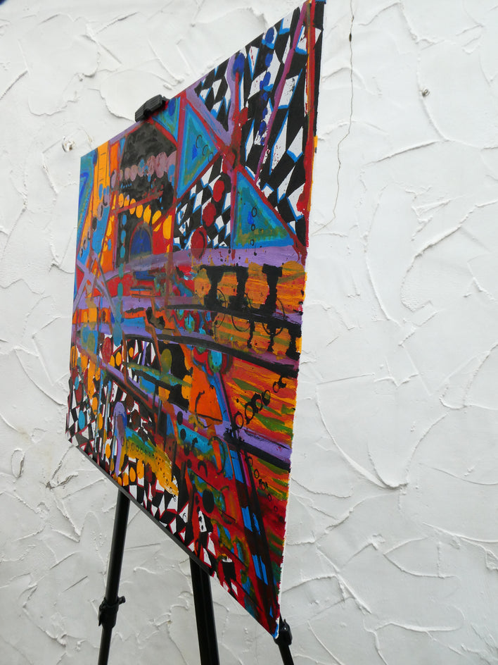 Many Worlds Theory  1 by Ava Doran |  Side View of Artwork 