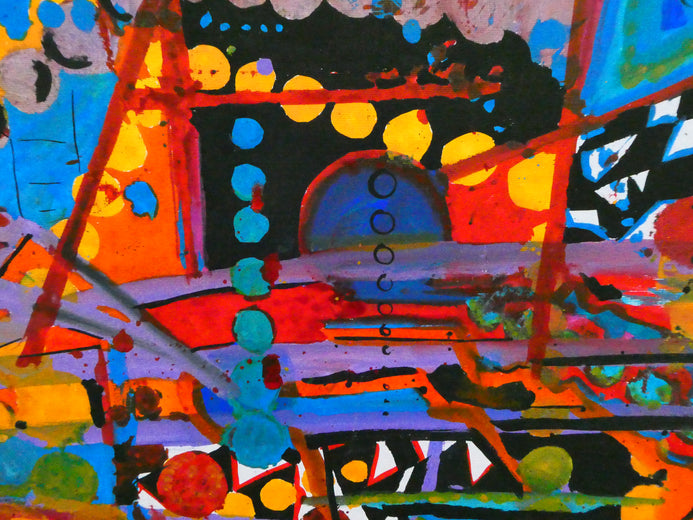 Many Worlds Theory  1 by Ava Doran |   Closeup View of Artwork 