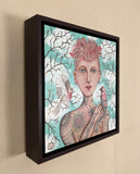 Original art for sale at UGallery.com | House Finches and Branches by Johansen Newman | $825 | acrylic painting | 11' h x 11' w | thumbnail 2