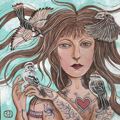 House Sparrows About by Johansen Newman | Artwork Main Image