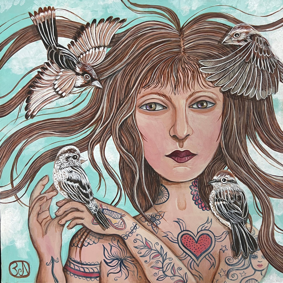 House Sparrows About by Johansen Newman |  Artwork Main Image 