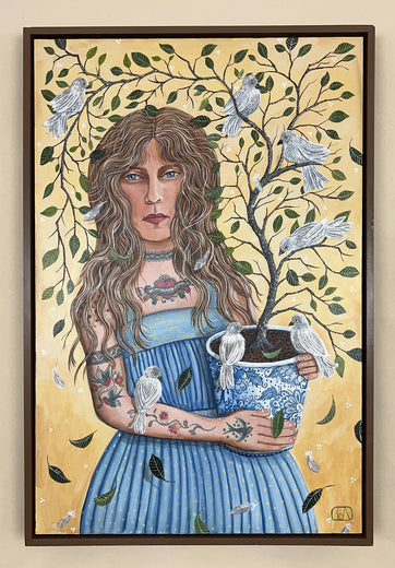 Muses Gather Like Birds on Branches by Johansen Newman |  Context View of Artwork 