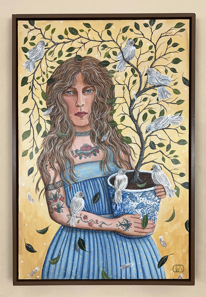 Muses Gather Like Birds on Branches by Johansen Newman |  Context View of Artwork 