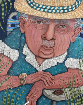 Original art for sale at UGallery.com | Palmettos Don't Scare Maurie by Johansen Newman | $6,100 | acrylic painting | 41.5' h x 33.5' w