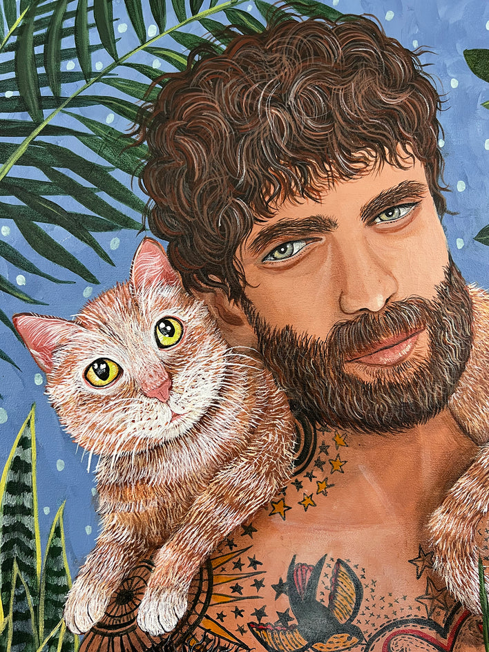 Plants and Pets by Johansen Newman |  Closeup View of Artwork 