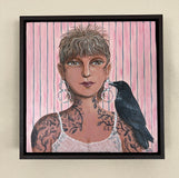 Original art for sale at UGallery.com | Secrets to Tell by Johansen Newman | $950 | acrylic painting | 13' h x 13' w | thumbnail 3