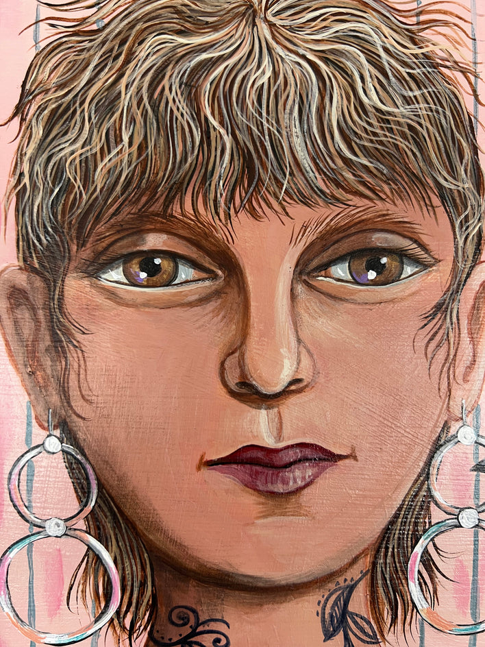 Secrets to Tell by Johansen Newman |  Closeup View of Artwork 