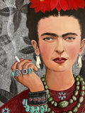 Original art for sale at UGallery.com | She Who Wears the Color. He Who Sees the Color. by Johansen Newman | $9,675 | acrylic painting | 47' h x 35' w | thumbnail 4