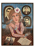 Original art for sale at UGallery.com | The Coming Storm of Words by Johansen Newman | $8,100 | acrylic painting | 41' h x 31' w | thumbnail 3