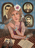 Original art for sale at UGallery.com | The Coming Storm of Words by Johansen Newman | $8,100 | acrylic painting | 41' h x 31' w | thumbnail 1