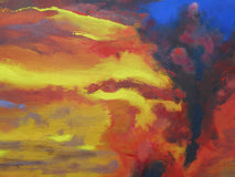Original art for sale at UGallery.com | Again on Fire by Benjamin Thomas | $2,175 | acrylic painting | 33' h x 39' w | thumbnail 4