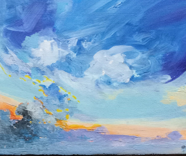 Blue Wind by Benjamin Thomas |   Closeup View of Artwork 