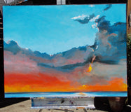 Original art for sale at UGallery.com | Glimmer Strike by Benjamin Thomas | $1,825 | acrylic painting | 30' h x 40' w | thumbnail 3