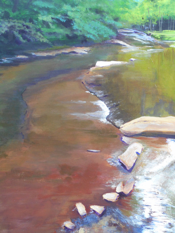 Light Dance on Mingo Creek by Benjamin Thomas |  Closeup View of Artwork 