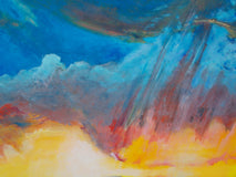 Original art for sale at UGallery.com | Sky on Fire by Benjamin Thomas | $1,400 | acrylic painting | 35' h x 25' w | thumbnail 4