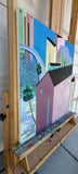 Original art for sale at UGallery.com | Grayish Pink by Benjamin Xu | $1,250 | oil painting | 24' h x 22' w | thumbnail 2