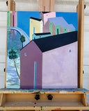 Original art for sale at UGallery.com | Grayish Pink by Benjamin Xu | $1,250 | oil painting | 24' h x 22' w | thumbnail 3