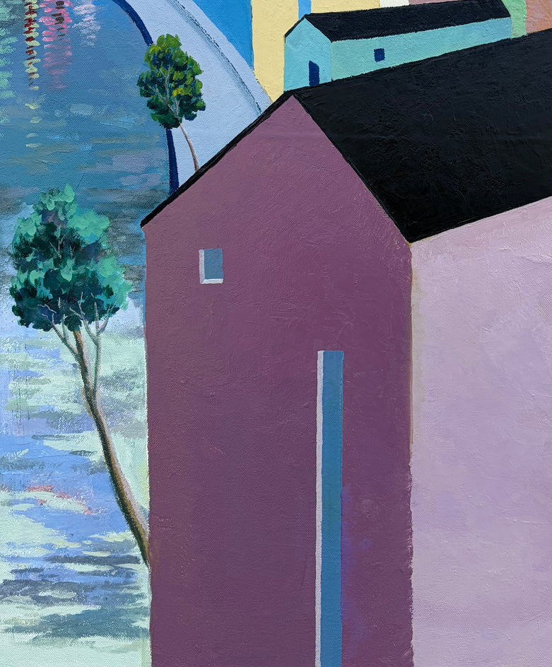 Grayish Pink by Benjamin Xu |  Closeup View of Artwork 