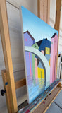 Original art for sale at UGallery.com | Water Town by Benjamin Xu | $900 | oil painting | 24' h x 18' w | thumbnail 2