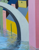 Original art for sale at UGallery.com | Water Town by Benjamin Xu | $900 | oil painting | 24' h x 18' w | thumbnail 4