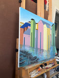 Original art for sale at UGallery.com | Water Track by Benjamin Xu | $1,375 | oil painting | 24' h x 30' w | thumbnail 2