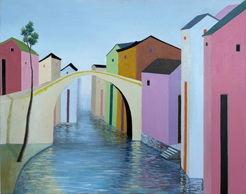 oil painting by Benjamin Xu titled Promenade