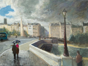 Original art for sale at UGallery.com | La Tour d'Argent by Bertrand Girard | $3,400 | acrylic painting | 18' h x 24' w