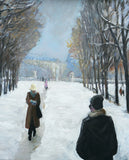 Original art for sale at UGallery.com | Rencontre au Luxembourg by Bertrand Girard | $1,500 | acrylic painting | 15' h x 18' w | thumbnail 4