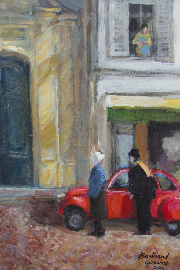 Rue Mouffetard by Bertrand Girard |  Closeup View of Artwork 