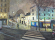 Original art for sale at UGallery.com | Un Soir d'Automne à Paris by Bertrand Girard | $2,250 | acrylic painting | 21' h x 28' w | thumbnail 1
