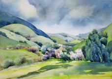 Original art for sale at UGallery.com | Breaking Through by Catherine McCargar | $950 | watercolor painting | 14' h x 20' w | thumbnail 1