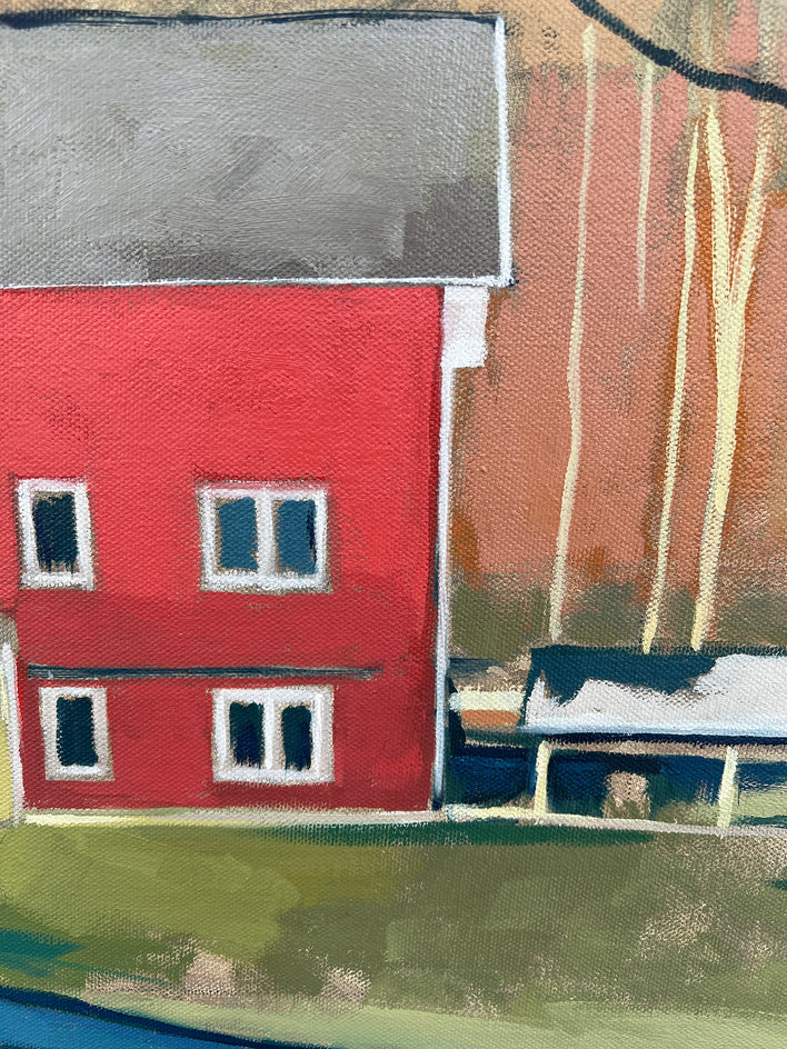 Barn in Afternoon by Brian McCarty |  Closeup View of Artwork 