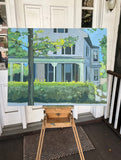 Original art for sale at UGallery.com | Front Porch Hedge by Brian McCarty | $775 | oil painting | 22' h x 28' w | thumbnail 3