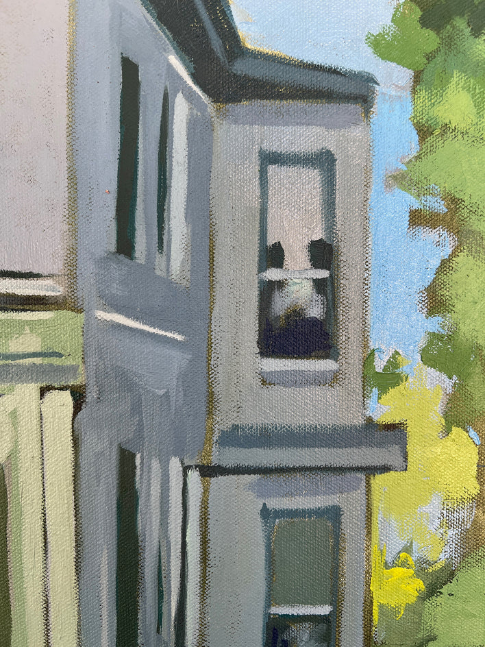 Front Porch Hedge by Brian McCarty |  Closeup View of Artwork 