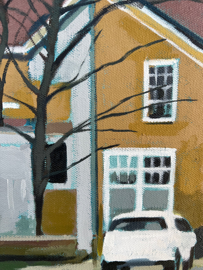 House and Barn by Brian McCarty |  Closeup View of Artwork 