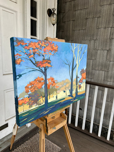 In the Park by Brian McCarty |  Side View of Artwork 