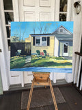 Original art for sale at UGallery.com | Shady Lawn by Brian McCarty | $875 | oil painting | 24' h x 30' w | thumbnail 3
