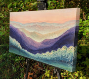 Original art for sale at UGallery.com | Evening Lullaby by Brit J Oie | $1,075 | mixed media artwork | 15' h x 30' w | thumbnail 2