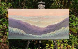 Original art for sale at UGallery.com | Evening Lullaby by Brit J Oie | $1,075 | mixed media artwork | 15' h x 30' w | thumbnail 3