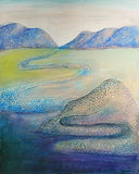 Original art for sale at UGallery.com | Follow the Bend by Brit J Oie | $750 | mixed media artwork | 20' h x 16' w | thumbnail 1