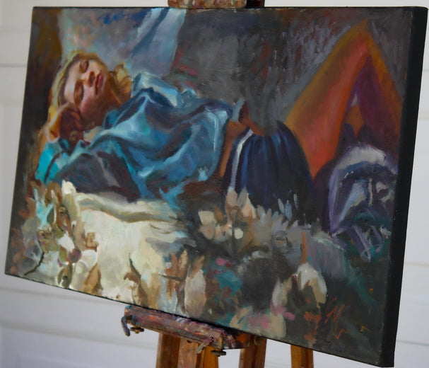 Afternoon Blues by C M Cooper |  Side View of Artwork 
