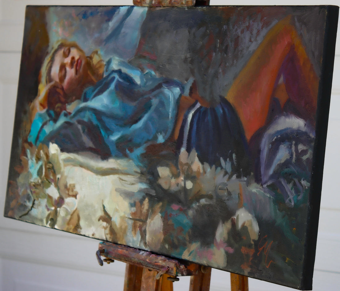 Afternoon Blues by C M Cooper |  Side View of Artwork 