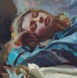 Original art for sale at UGallery.com | Afternoon Blues by C M Cooper | $2,825 | oil painting | 15' h x 30' w | thumbnail 4