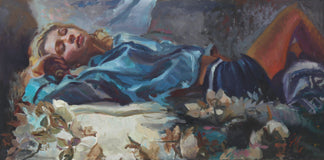 Original art for sale at UGallery.com | Afternoon Blues by C M Cooper | $2,825 | oil painting | 15' h x 30' w | thumbnail 1