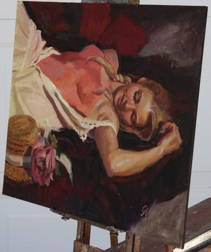 Cloudless Thoughts by C M Cooper |  Side View of Artwork 