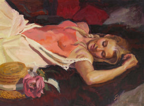 Original art for sale at UGallery.com | Cloudless Thoughts by C M Cooper | $2,200 | oil painting | 18' h x 24' w