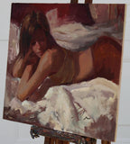 Original art for sale at UGallery.com | Contemplation by C M Cooper | $1,850 | oil painting | 14' h x 18' w | thumbnail 2