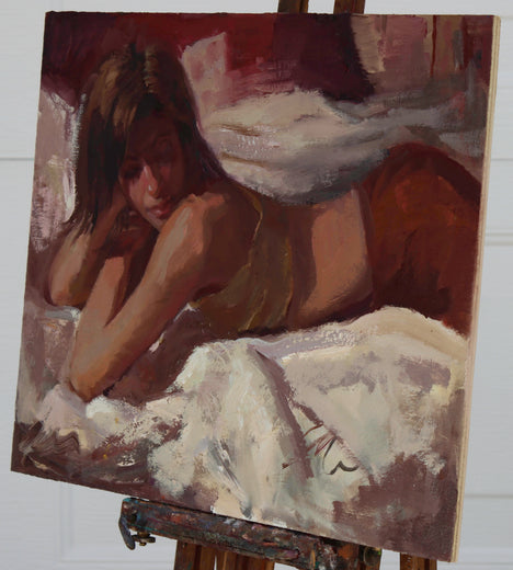 Contemplation by C M Cooper |  Side View of Artwork 