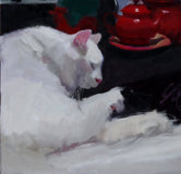 Original art for sale at UGallery.com | Do Not Disturb by C M Cooper | $1,000 | oil painting | 12' h x 9' w | thumbnail 4