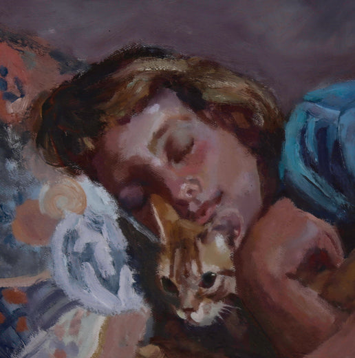 Kitty Comfort by C M Cooper |   Closeup View of Artwork 
